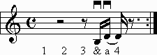 Pick up notes on staff for whole lotta love main riff
