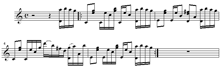 Intro to Let Her Go on the staff!