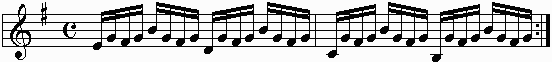 Guitar riff.  Great finger exercise.