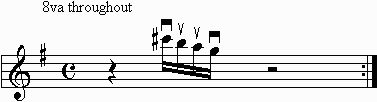 16th note descending scale on the staff.  Part of Kirk Hammet of Metallica's solo in Leper Mesiah.