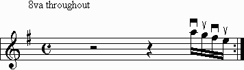 16th note descending scale on the staff.  Part of Kirk Hammet of Metallica's solo in Leper Mesiah.